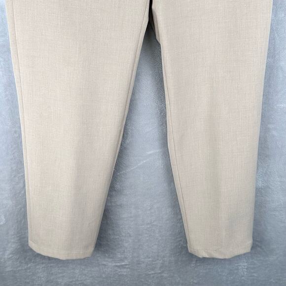 J McLaughlin Pants Womens 14 Tan Plus Straight Leg Trouser Elastic Waist Career - Picture 3 of 14